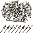 BESTYCHAO 50pcs 304 Stainless Steel Rivet Blind Pop Rivets (4.8mm x 12mm)