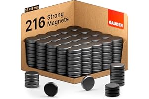 GAUDER Magnets for Whiteboard, Notice Board & more | Small Magnets for Crafts | Fridge Magnets (200 + 16 pieces)