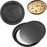 AZKEEGREY 2Pack Perforated Quiche Tins with Loose Base 30cm, Non-Stick Perforated Tart Tin with Loose Base, Round Perforated 
