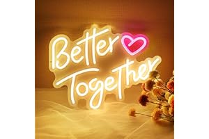 AOOTE Better Together Neon Licht,LED Neon Schild,USB Betrieben,Led Schriftzug Leuchtreklame,Brief Neon Light Sign für für Dekoration Wand Hochzeit Geburtstag Bar Party