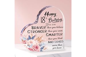 Merclix Acrylic Plaque Unique 18th Birthday Keepsake for Sister or Daughter
