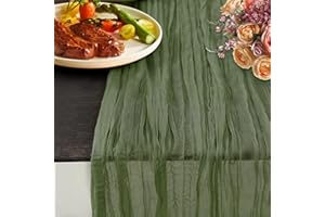 NOSTHEART Runner Tavola Verde Salvia 70 x 305 cm, Lavabile Tablerunner Decorazione per Matrimonio Addio al Nubilato Baby Shower Decorazioni Feste di Compleanno（Verde Salvia）