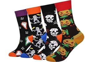 Cansok Chaussettes fantaisie pour homme Happy Calf Dress Crew