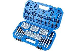 FreeTec 131 st reparationssats med helicoilgänga, M5, M6, M8, M10, M12, metrisk helicoil-kit, universellt Heli-spiralgängor