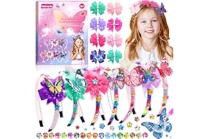 NLMWTI Cerchietto Bambina, Kit per La Creazione di Cerchietti per Capelli, Farfalla Diamond Painting Accessori Capelli Bambina,Giochi Creativi Bambina 4 5 6 7 anni, Giochi per Bambina 5 6 7 anni