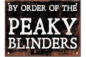 SWIFT GIFT Cartel de metal para pared de Peaky Blinders – Fijaciones incluidas – por orden de los Peaky Blinders – Placa rústica para regalo, mercancía, carteles y accesorios para cueva de hombre, 20 cm x 15 cm