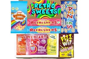 CANDY CLUB Retro Sweets Gift Box - Birthday Gift or Christmas Present. Mini Hamper for Get Well Soon or Christmas Selection Box, Party Bag Treats, and Nostalgic Old School Sweets