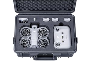 Lykus Titan N200 Waterproof Hard Case for DJI Neo 2 Fly More Combo, RC-N3/N2 Controller, Support Up to 7 Batteries [CASE ONLY]