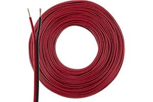 SEKI Câble de haut-parleur 2 x 0,50 mm2 – 50 m – Rouge/noir – CCA – Câble audio – Câble de boîte