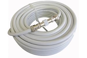 MAST DIGITAL YCAB01H Smedz 10 m TV Aerial Cable Extension Kit with Premium Fitted Compression IEC male to femal Connectors - White