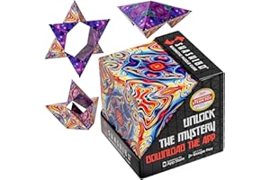 Shashibo Shape Changing Box - Award Winning Patented Fidget Cube with 36 Rare Earth Magnets - Transforms into Over 70 Shapes (Spaced Out)