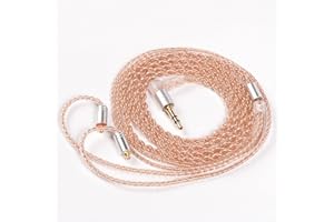 Yinyoo mmcx Kopfhörer-Re-Kabel, 3,5 mm Stecker, KBEAR KBX4860, reines Kupfer, 4-adriges Kopfhörer-Ersatzkabel, kompatibel mit SE315 / SE425 / SE535 / SE846 / SE215 / UE900 usw. (mmcx / 3,5 mm Stecker)