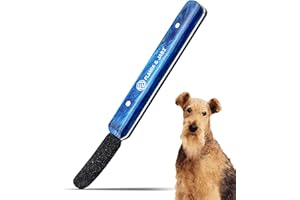 FLAMIA & JABZ Spelatura in Metallo con Pietra diamantata per Cani, Gatti e Animali Domestici con Impugnatura in Legno (Grossolana)