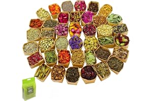 Häxkonst torkade blommor kit – 9/20/40 st set med rosenblad, lavendel och mer – perfekt för gör-det-själv-ljus, heminredning