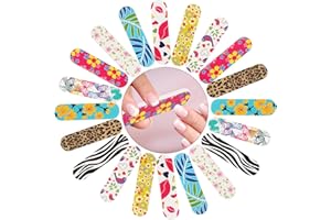 JSRQT 100 Pezzi Lima Unghie Doppia Faccia Nail Files Lime Per Unghie Professionali Semipermanente per Uso Domestico e Salone Smeriglio Bordi Lime Unghie 180/240 Grit Strumenti di Manicure (10 Colori)