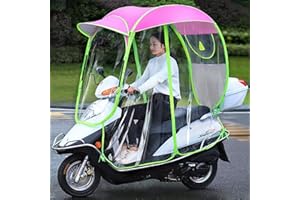 oUyOo Fully Enclosed Motor Scooter Motorcycle Umbrella Mobility Sun Shade & Rain Cover Waterproof, Universal
