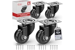 GBL Small heavy duty Caster Black (No Brakes (440 lbs))