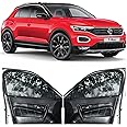 Able Sporty Car Magnetic Sun Shade Curtains with Zipper for Volkswagen T-ROC Set of 4 Pcs