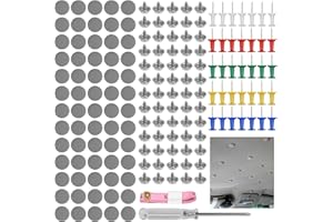 UKOFEW Lot de 65 rivets de réparation pour ciel de toit de voiture - Avec épingles, tournevis, mètre ruban, pour toutes les voitures