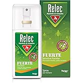 Relec Fuerte Sensitive Familiar Spray Antimosquitos, Repelente de Mosquitos 75 ml, Sin Olor ni Alcohol, Eficaz Contra El Mosq