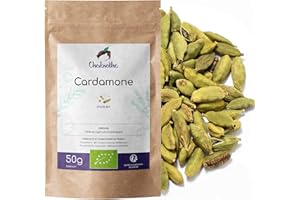 Chabiothé - Cardamome entière (Gousse) Bio 50g - conditionné en France