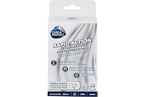 CARE + PROTECT 3 in 1 Decalcificante per Macchine da Caffè e Bollitori, Anticalcare, Universale, Rimuove Calcare e Residui di Caffè e tè, 6 Bustine per 6 Mesi di Fornitura