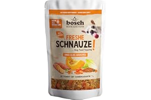 BOSCH TIERNAHRUNG Bosch Freshe pysk – słonecznie żółte warzywa polne, 1 x 200 g, do karmy dla psów, nadaje się do suchej karmy i mokrej karmy, ze świeżą dynią, marchewką, słodkimi ziemniakami i czerwoną soczewicą