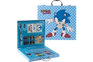 Sonic the Hedgehog 52-delat lyxigt färgkonstfodral för barn