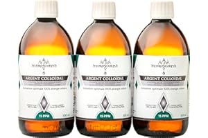 HYDROSCORPUS Argent Colloïdal 15PPM BOUTEILLES VERRE 3x 500mL●Fabriqué en FRANCE●Oligo élément Bio Disponible 100% Naturel●Ionisation 100% solaire●Emballages 100% compostables …