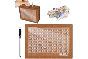 Salvadanaio in Legno con Contatore, Riutilizzabile, DTXYBC