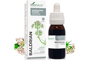‎SORIANATURAL Baldrian Tropfen Hochdosiert 180mg/ml 50ml - Reduziert Stress & Unruhe und Unterstützt Besseren Schlaf - Valerian Root Stress Tropfen - Soria Natural