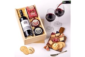 Cheshire Cheese Company | Duo of Cheese and Wine Gift Set – The Perfect Night In | Award Winning 2 Cheeses, 1 Biscuits & Red Wine Gift Set in Presentation Box | Luxury Food Hamper for Birthdays & more