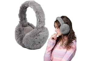 Risipu Women Winter Ear Muffs Foldable Faux Fur Soft Warm Winter Outdoors Ear Muffs for Lady Girls