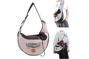 PETCUTE Borsa Tracolle per Cani Borsa trasportino per Cani Piccola trasportino per Gatti Tracolla Regolabile