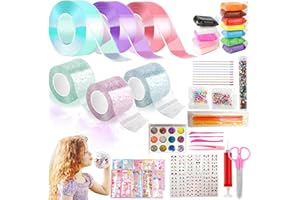 AOMANTIC SARL Kit De Burbujas De Nano Cinta, 75 Piezas Nano Tape Bubble, Divertida Cinta de Burbujas, Cinta de Burbujas soplable, DIY Bubble Craft Kit para Niños, Cinta De Burbujas Que Sopla, Regalo para Niños