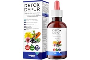 J.ARMOR Detox Depur Gocce 100 ml – Super Concentrato - Drenante Forte, Fegato e Intestino - Cardo Mariano, Tarassaco, Carciofo, Ribes Nigrum, Betulla, Echinacea (Gocce 100 ml)