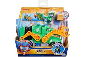 Paw Patrol, Veicolo e personaggio di ROCKY FILM da collezione, giocattoli per bambini dai 3 anni in su