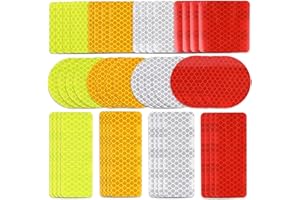 ONGNIUU 48 Pièces Bandes Reflechissantes Adhesives, Autocollant Reflechissant, Adesivi Riflettenti di Segnalazione, Adatto per Biciclette, Motociclette, Automobili, Caschi e Altri Mezzi di Trasporto