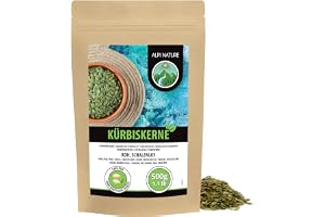 Alpi Nature Pumpafrön 500g, Råa Skalade Pumpafrön att Äta, för Sallader och Smoothies