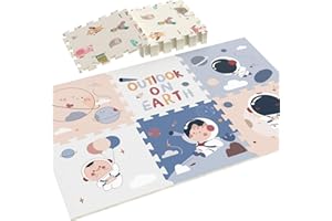 Uanlauo XPE Alfombra Puzzle Bebe, 6 Piezas(59x59x2cm) tapete Puzzle, Alfombra Puzzle,No tóxico e Inodoro Suelo Puzzle,Sin BPA & formaldehído