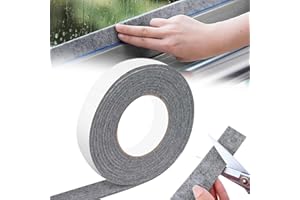 wordmouk 3cmx4m Tira Absorbente Anticondensación para Ventanas Tiras de Fieltro Anticondensación Cinta Absorbente de Goteo de Condensación Para Ventanas Absorben El Agua Y Mantienen Ventana Seca, Gris