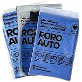 Roro Auto Alpler Mavi Mikrofiber Yıkama & Kurulama Seti Yıkama Eldiveni Cam Bezi Kurulama Havlusu