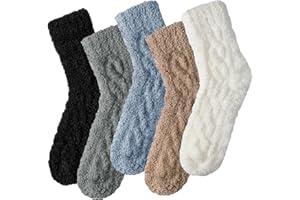 Suphigher Fluffy Socks Womens - Cosy Bed Socks for Women, Ladies Fuzzy Sock Womens Fluffy Sock 4-7 Winter Warm Home Sleeping