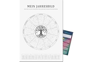 ‎PRESENTOU Mein Jahresbild by Presentou | Gestalte dein Jahr als individuelles Bild | inklusive psychologischer Auswertung | Kalender tägliche Stimmungslage| Spirituelles Motiv (Lebensbaum A3 (29,7x42cm))