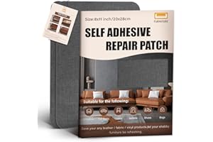 Cahomo Parche de Tela de Lino Autoadhesivo, 20 * 28 cm 3 Piezas Parches de Reparación de Lino, para Tapizar, Sofá, Asientos de Coche, Bolsa de Lona, Muebles, Gris oscuro