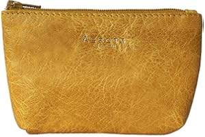 ASSOTS Genuine Soft Real Leather Zip Around Coin Purse for Women Accessory Mini Pouch