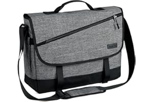 VASCHY Borsa Tracolla Uomo, Borsello Uomo Tracolla Borsa PC 15.6 Pollici Ventiquattrore Uomo Borsello Uomo Borsa Messenger Vintage Tela Borse a Spalla con Tracolla Imbottita Regali Natale