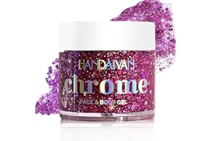 RUIBAVYA Glitter Corpo Glitter Body Gel Glitterato Viso Festival Brillantini per il Corpo Autoadesiva Glitter Make Up per Halloween, Musica, Carnevale