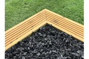 Doric Grey Rubber Safety Play Bark Mulch Chippings 20KG (50L) / Bag - 1 Sq Meter coverage