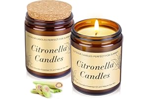SACEMONTIC Citronella Kerze Outdoor Groß 240 Stunden Brenndauer aus Natürliche Sojawachs Citronella Kerze für Garten Camping Picknicks Terrasse